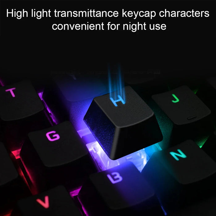 Colourful Wired Mechanical Keyboard 10 Lighting Options Windows Compatible