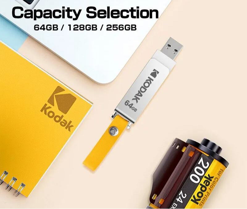 Kodak Metal USB Flash Drive 64gb / 128gb / 256gb High Speed Car Music