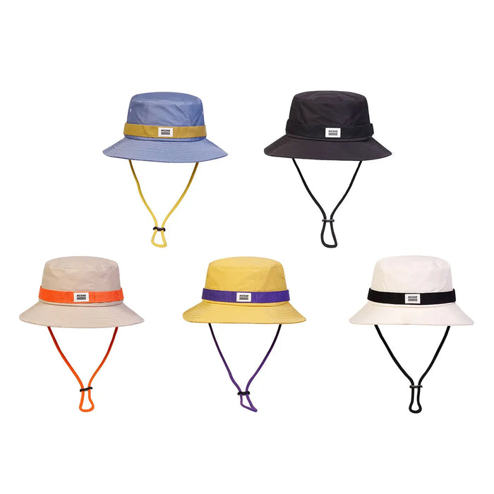 Ngshe Embroidered Drawstring Bucket Hat Sun Protection For Outdoor Adventures