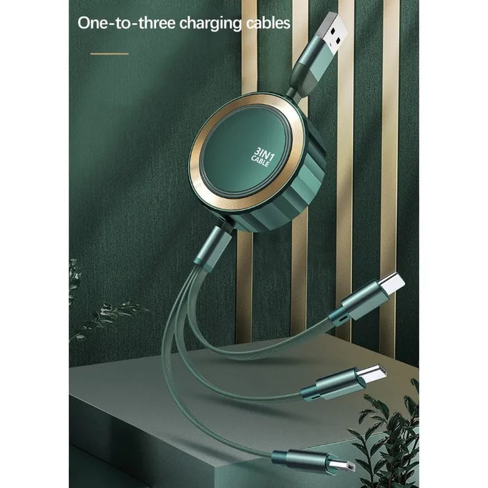 3 In 1 Fast Charging & Data Usb Cable For All Phones
