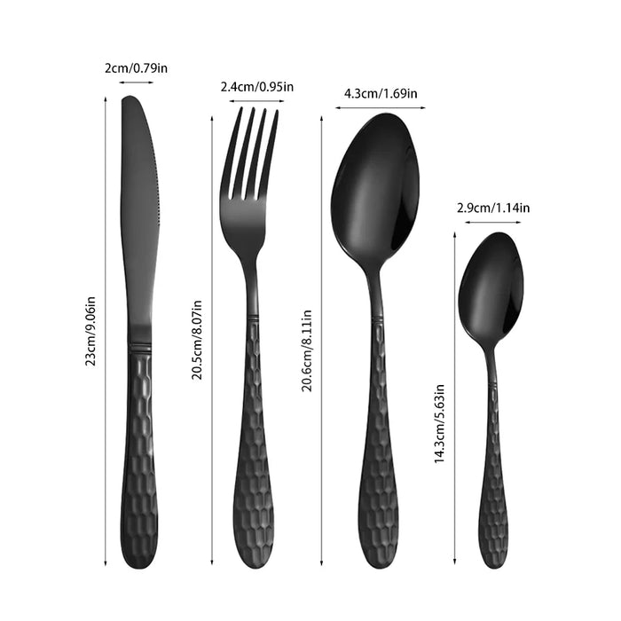 4 / 6 / 16 / 24 Piece Stainless Steel Cutlery Set For Family Or Restaurant