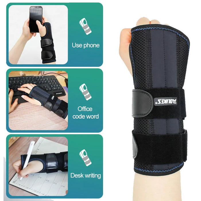 Adjustable Carpal Tunnel Wrist Brace Night Support With 3 Stays