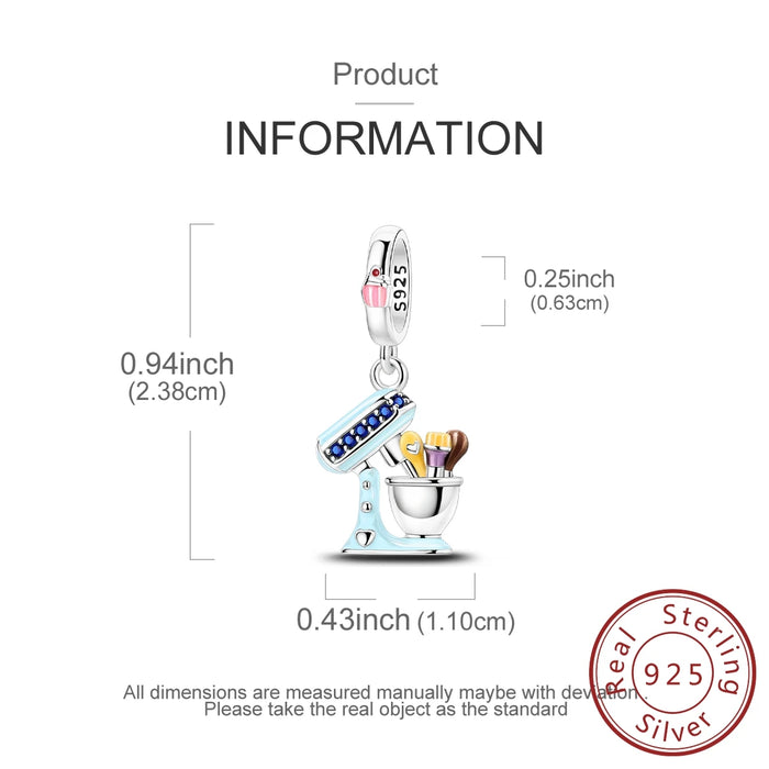 925 Sterling Silver Player Pendant For Women Diy Gift