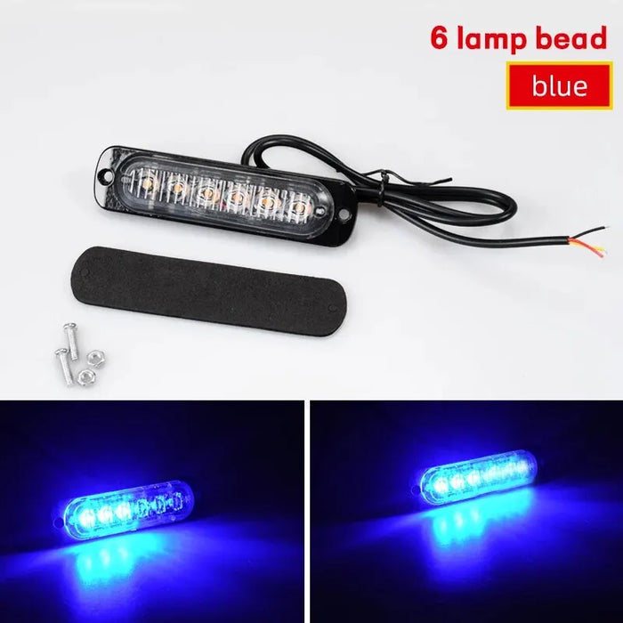 6Smd Led Strobe Warning Light For Trucks Amber 12V / 24V