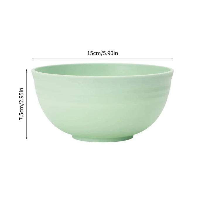4 / 6 / 8 Piece Reusable Light Green Cereal Bowls Perfect For Camping