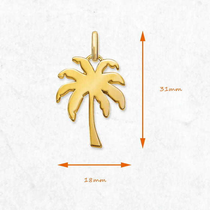 925 Sterling Silver Coconut Tree Pendant Fashion Jewelry For Men & Women