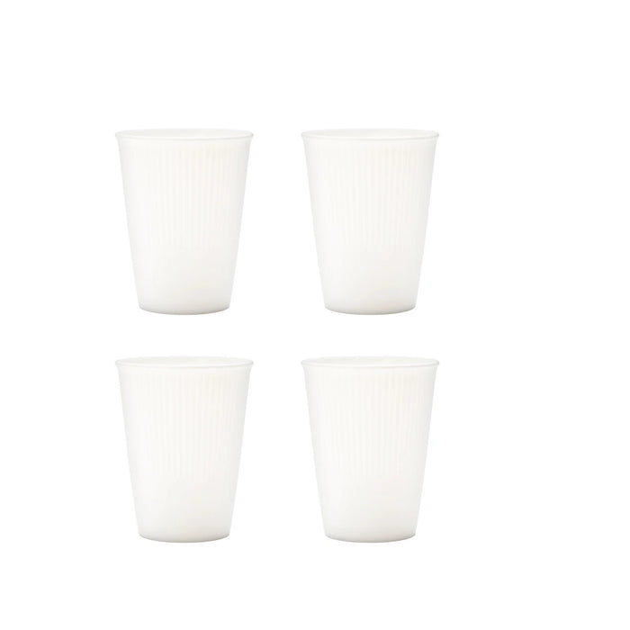2 / 4 / 6 Piece Reusable White Plastic Cups Perfect For Home Kitchen Picnic Camping