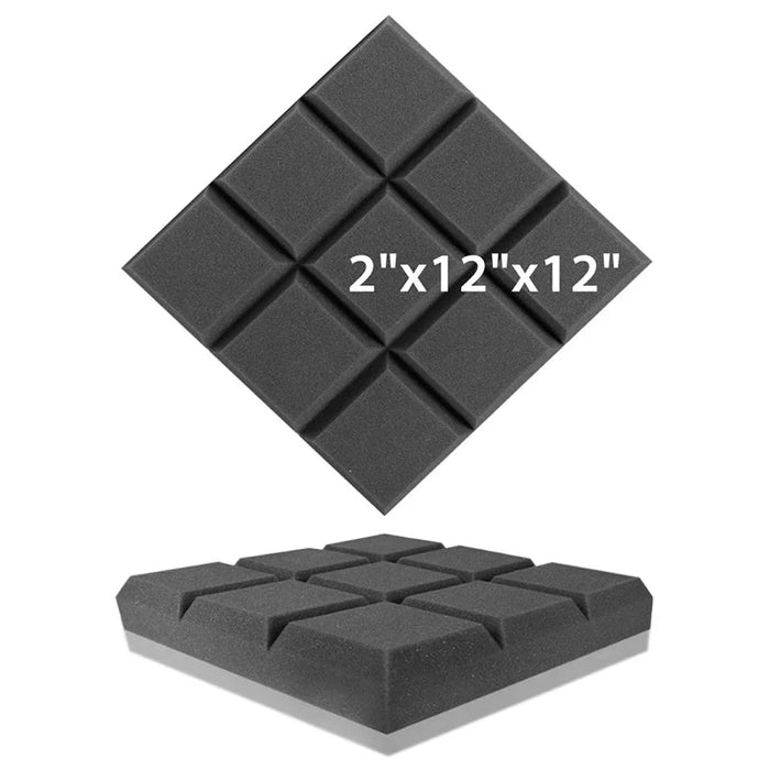 6 / 12 / 24 Pieces White Acoustic Foam Panels For Soundproofing Home Studio Treatment