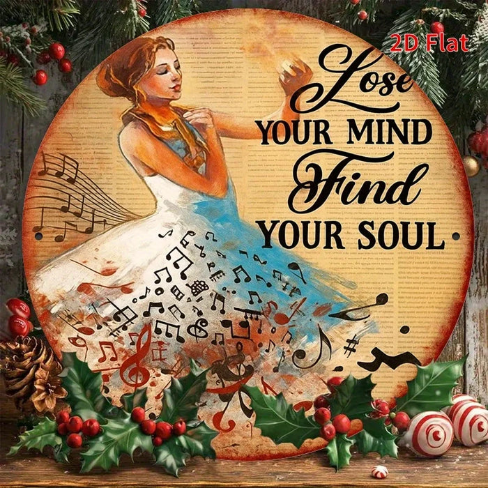 Retro Music-Themed 2D Flat Iron Sign For Bedroom Or Dining Room