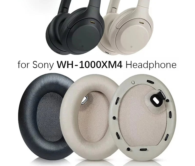 Pair of Soft Memory Foam Ear Pads For Sony Wh 1000Xm4 Headphones Replacement Cushions For 1000 Xm4 1000Xm4 Earpads