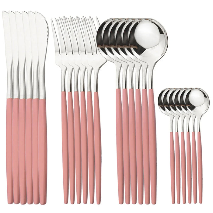 24 Piece Stainless Steel Cutlery Set For Dining And Entertaining