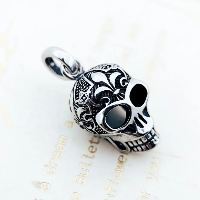 925 Sterling Silver Skull Skeleton Pendant Winter Fashion Jewelry For Men & Women