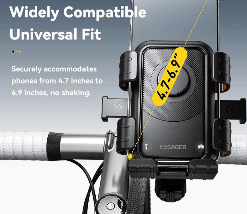 Motorcycle Bike Phone Mount 360°Rotatable Phone Holder For Mountain Bike Motorcycle Non-Slip Stand For 4.7-6.9Inch Phone