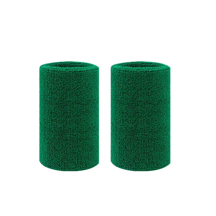 Pair of Breathable Cotton Wrist Sweatbands For Men & Women