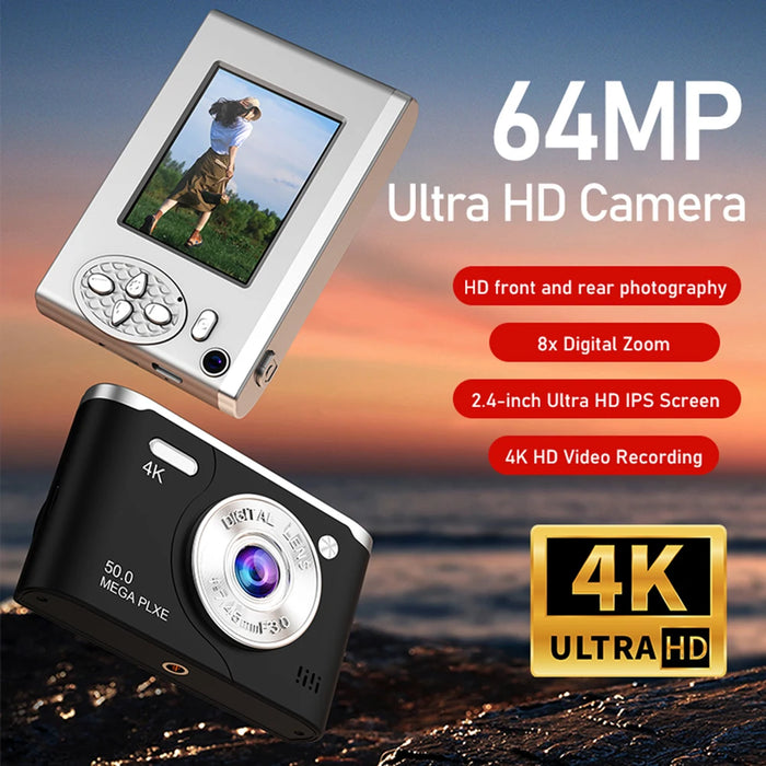 Am200 8X Digital Camera Children Camera 2.4 Inch Lcd Video Camcorder Rechargeable Cameras With Fill Light For Kid Adult Beginner