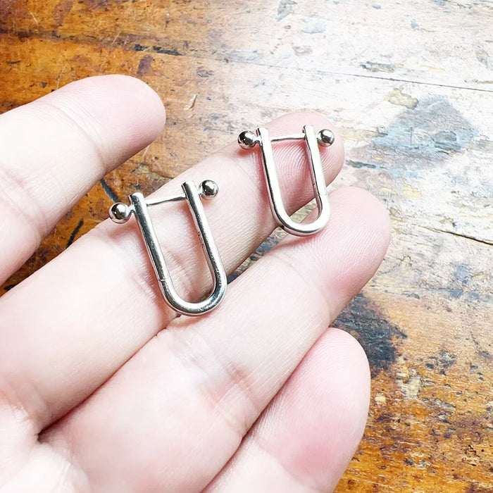 925 Sterling Silver Hoop Earrings Classic For Women & Men