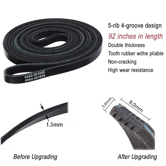 6602-001655 Dryer Drum Belt For Samsung Dryer 5Ph2337 935594 6602-001314 Ps4133825 Ap4373659 6602-001314 1935594 Lb1655