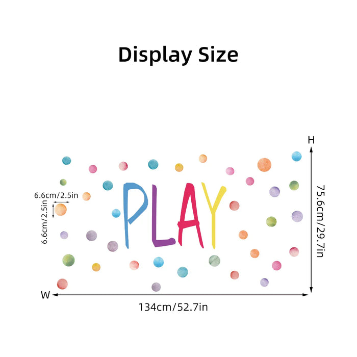 Colourful Dot Wall Decals For Kids Room Decor