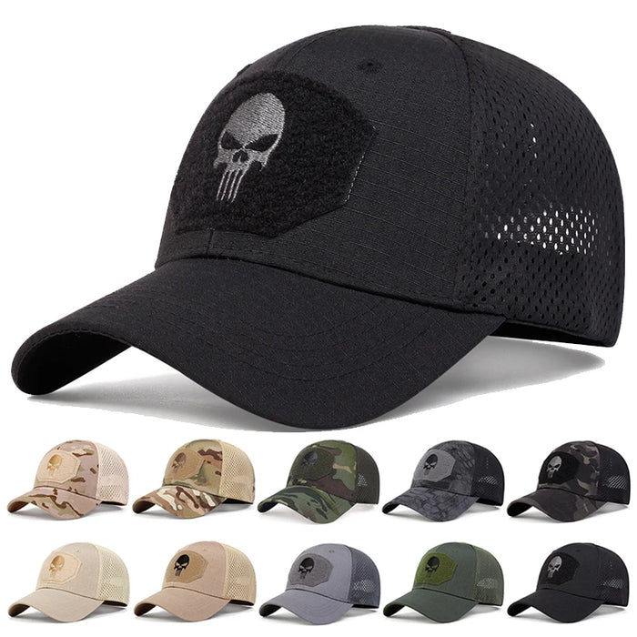 Embroidered Skull Baseball Cap Unisex Outdoor Adjustable Hat