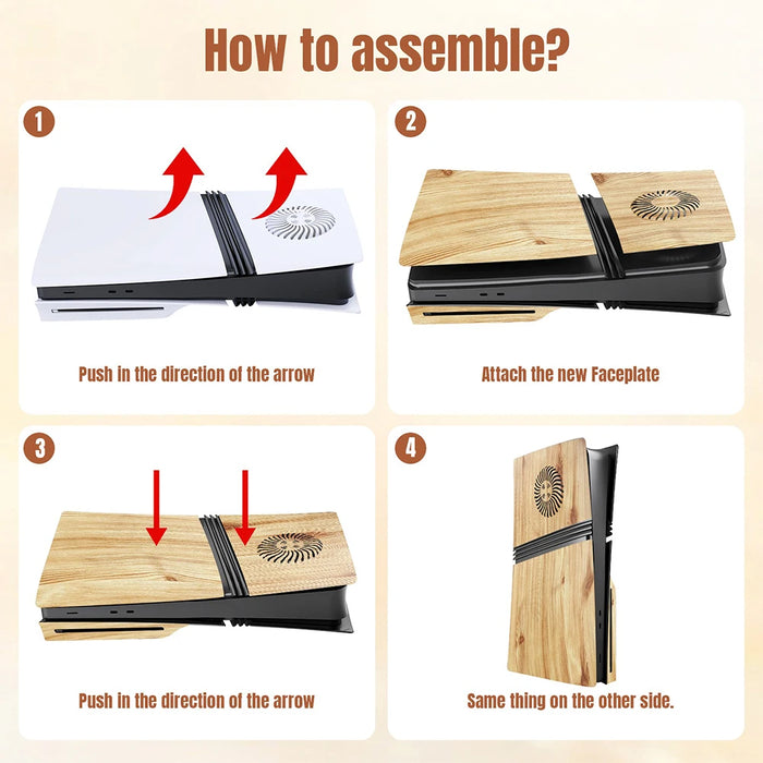 For Ps5 Pro Cover Face Plate Replacement Shell Anti-Scratch Faceplate With Cooling Vent For Ps5 Pro Disc / Digital Edition Console