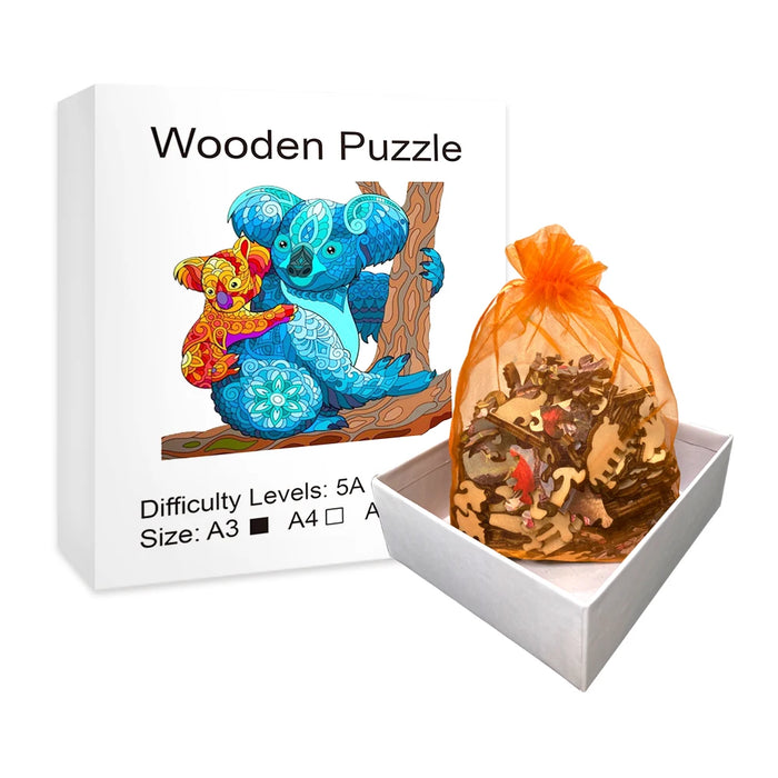 Wooden Koala Puzzle Set