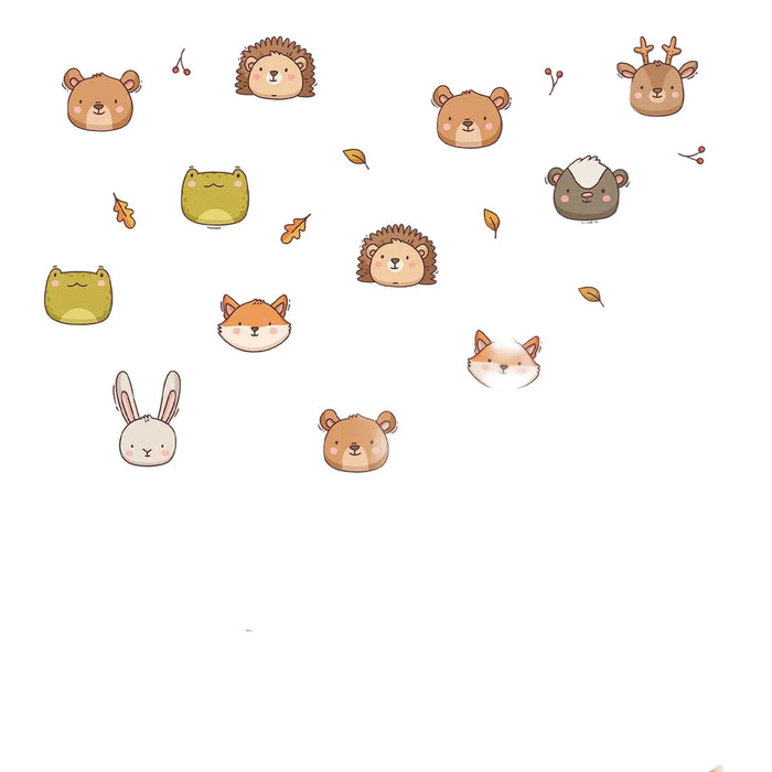Adorable Animal Wall Stickers For Kids Room Decor