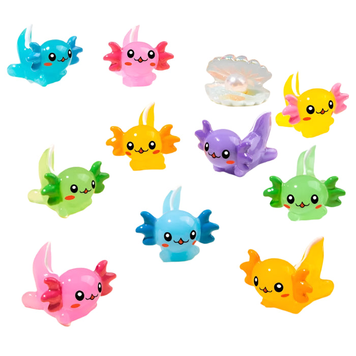 35 Mini Resin Axolotl Figurines For Diy Craft And Decor
