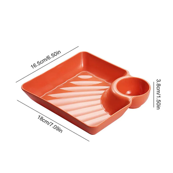 4 Piece Dumpling & Chicken Plate Set Creative Plastic Dishes