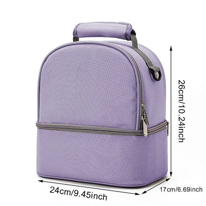 Double Layer Insulated Mommy Bag For Travel & Picnic
