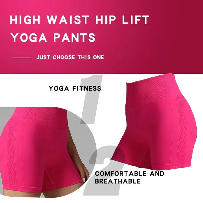 High Waist Seamless Gym Shorts