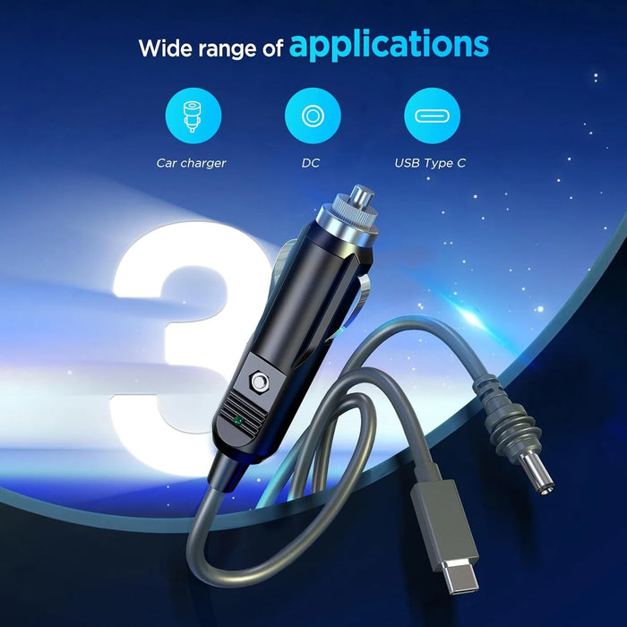 3-In-1 Starlink Mini Cable Usb C / Car Charger / Dc Replacement High-Speed Power Accessory