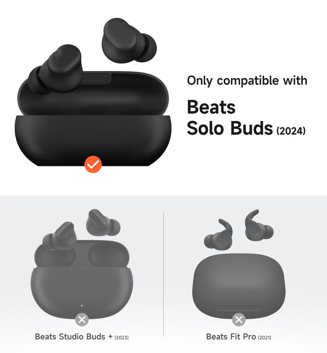 For Beats Solo Buds 2024 Magnetic Protective Case With Carabiner & Keyring