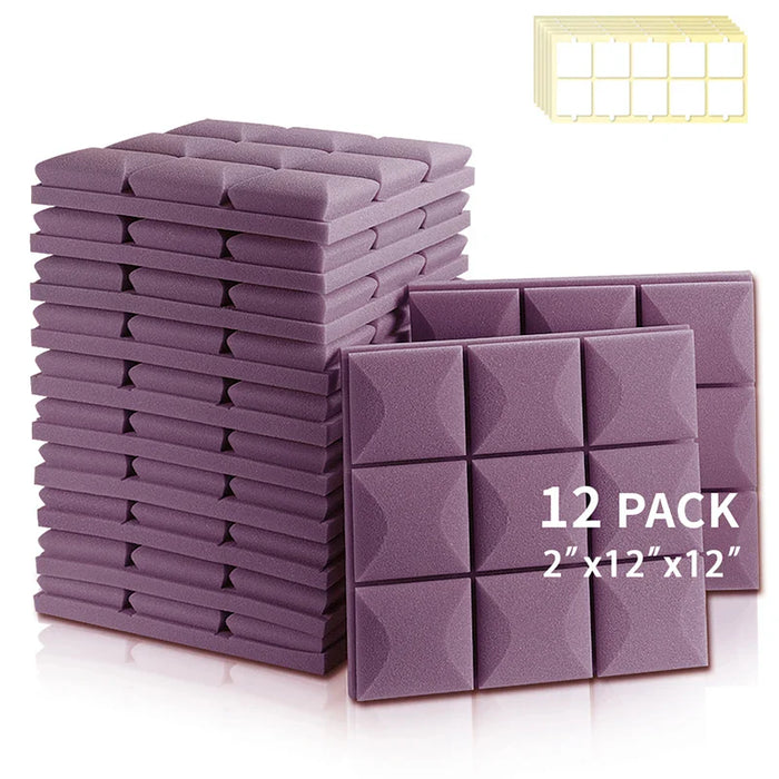 12 Pack Acoustic Foam Panels For Soundproofing Ktv Studio Bedroom