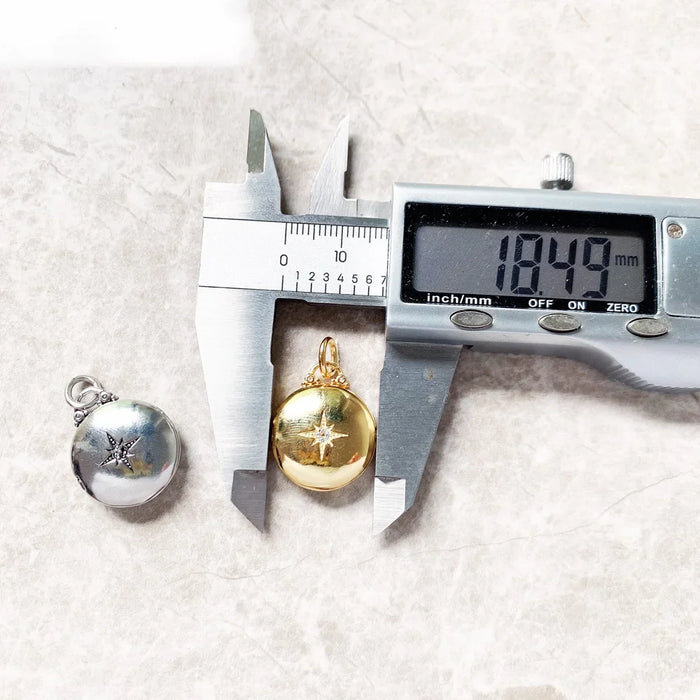 925 Sterling Silver Romantic Gift Star Locket Necklace Fine Jewelry For Women