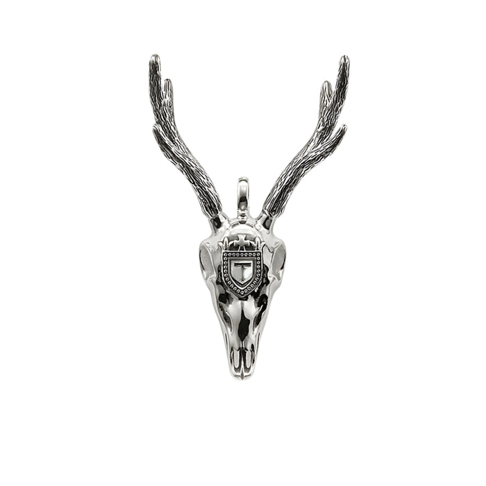 925 Sterling Silver Deer Antler Pendants Punk Fashion Jewelry For Men Rebel Street Style Gift Accessories