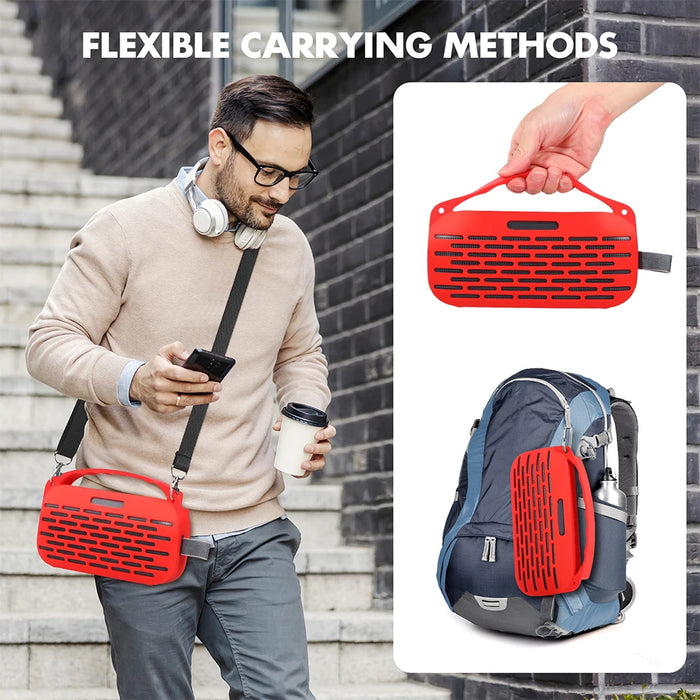 Soft Silicone Case Cover For Bose Soundlink Flex 2Nd Gen Speaker Travel Protective Carrying Pouch Drop-Proof Carrying Case