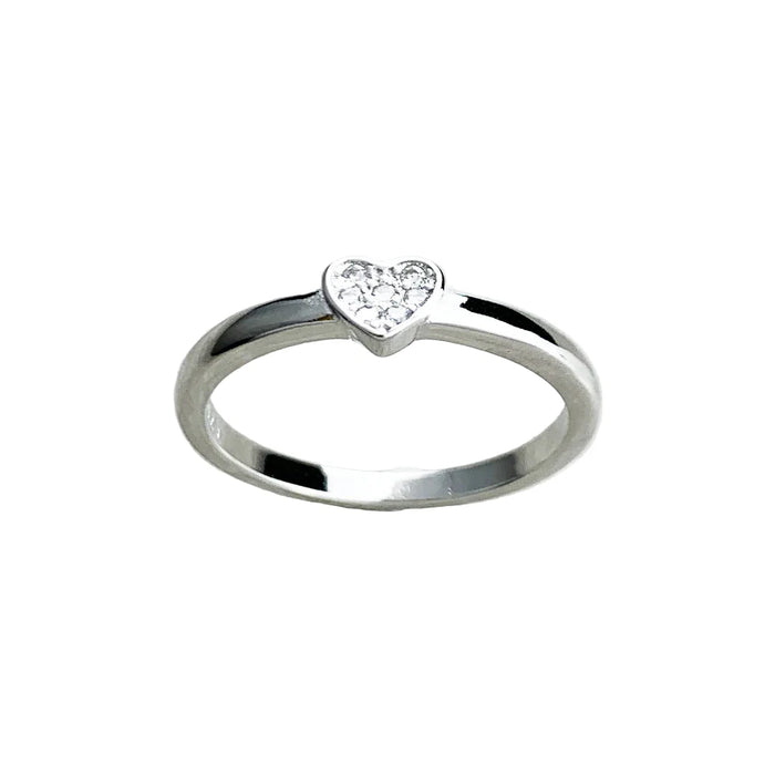 925 Sterling Silver Romantic Gift Heart Ring Fine Jewelry For Women