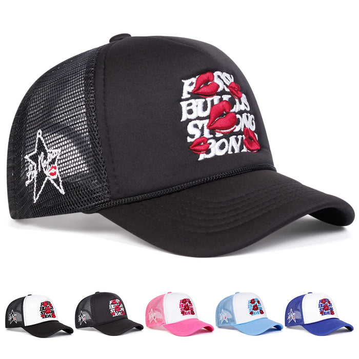 Embroidered Lips Baseball Cap Unisex Sun Hat