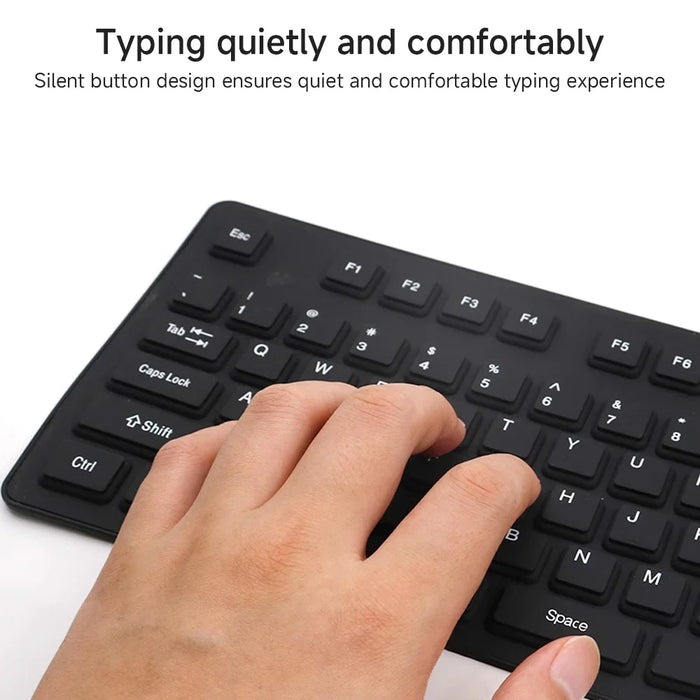 Flexible Waterproof Gaming Keyboard 85 Keys Usb Wired Foldable For Macbook