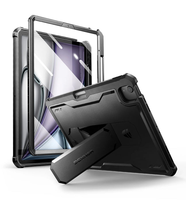 For Ipad Air 13 Inch 2024 Heavy Duty Shockproof Full Body Protective Case With Built-In Screen Protector Kickstand
