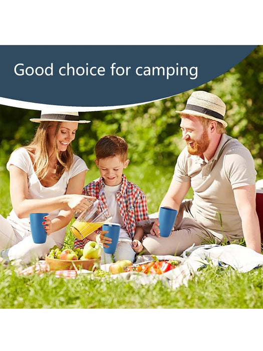 2 / 4 / 6 Piece Reusable Grey Plastic Cups Ideal For Home Kitchen Picnic Camping