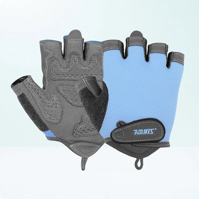 Pair of Half Finger Gym Gloves Unisex Wrist Weightlifting Gear