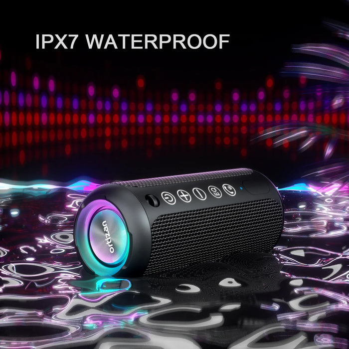Wireless Bluetooth Speaker With Lights Hd Sound Waterproof Tws Pairing Aux / Tf Input