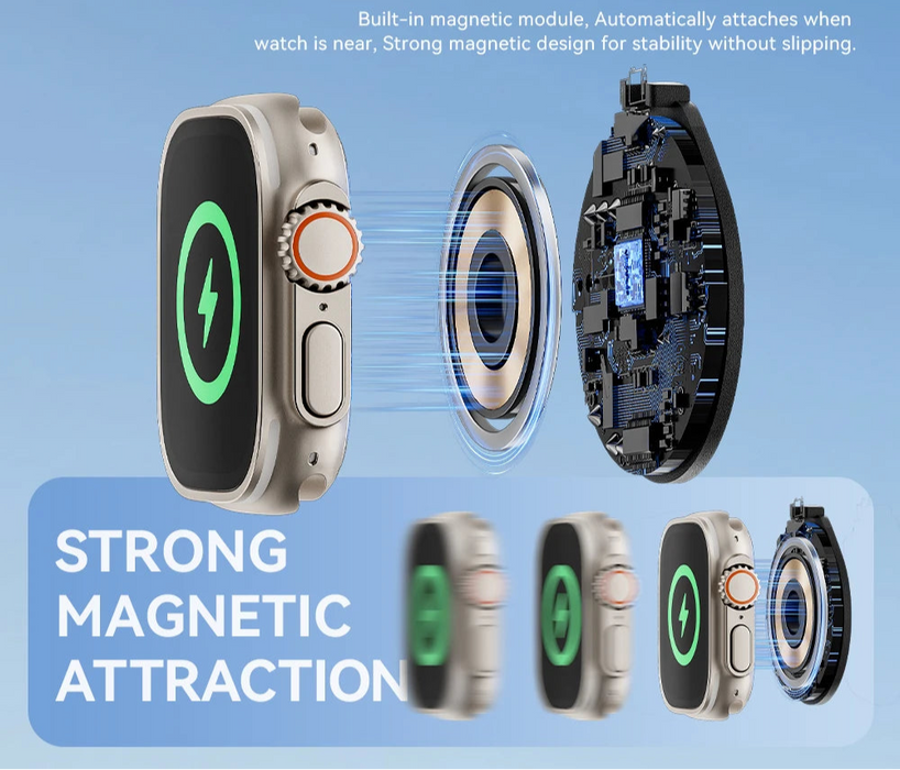 Magnetic Charger For Apple Watch Series 9 8 7 6 5 Ultra 2 Se Fast Charging Cable Accessories For Iwatch 9 8 7 6 5 4 3 2