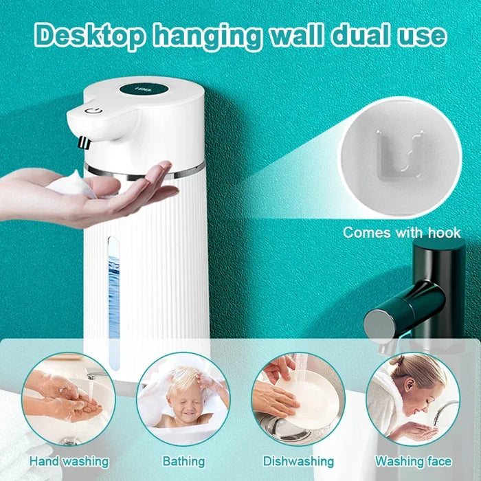 Automatic Foaming Soap Dispenser 420Ml / 500Ml Infrared Sensor Usb Rechargeable Wall Mounted Ipx6