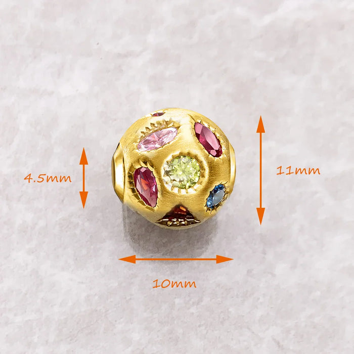 925 Sterling Silver Colourful Stone Beads European Diy Jewelry Accessory Lucky Charm For Women
