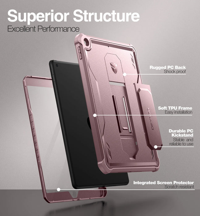 For Ipad 9Th / 8Th / 7Th Generation 10.2 Inch Heavy Duty Shockproof Full Body Protective Case Kickstand With Pen Holder