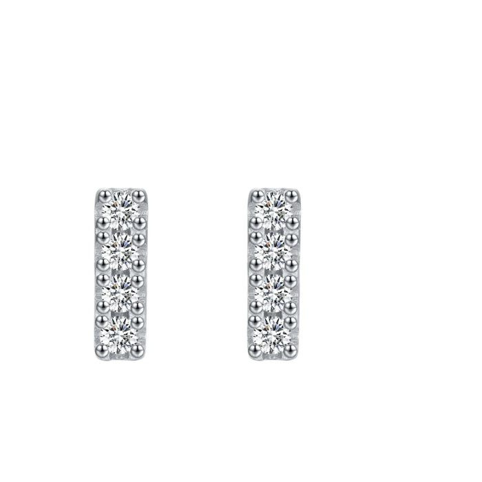 925 Sterling Silver D Colour Moissanite Stud Earringschic & Stackable