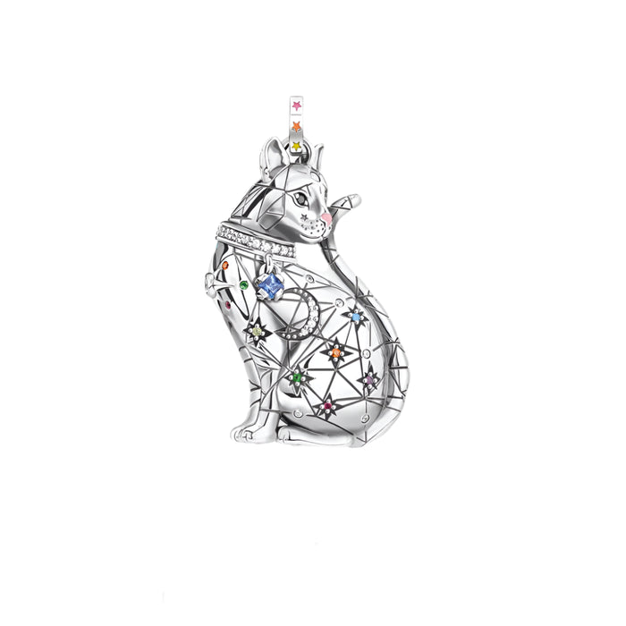 925 Sterling Silver Boho Cat Constellation Pendant 2022 Fine Jewelry Gift For Women