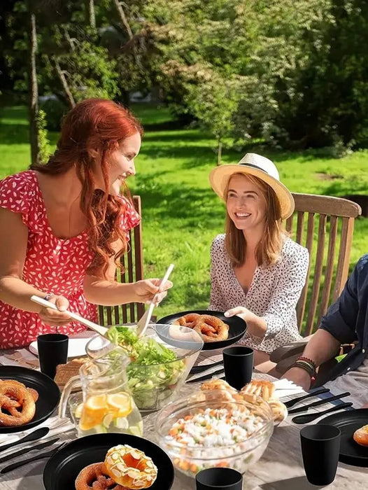 4 / 32 Piece Reusable Plastic Cutlery Set For 4 People